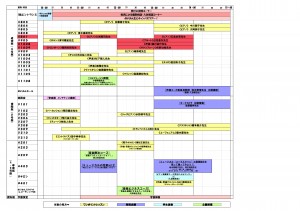 日程表・学生職員別時間割